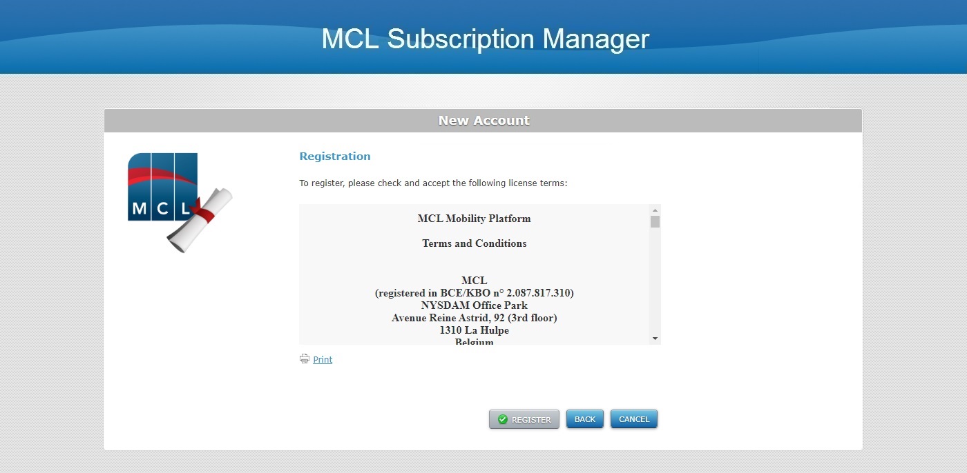 MCL Subscription Manager new account2b