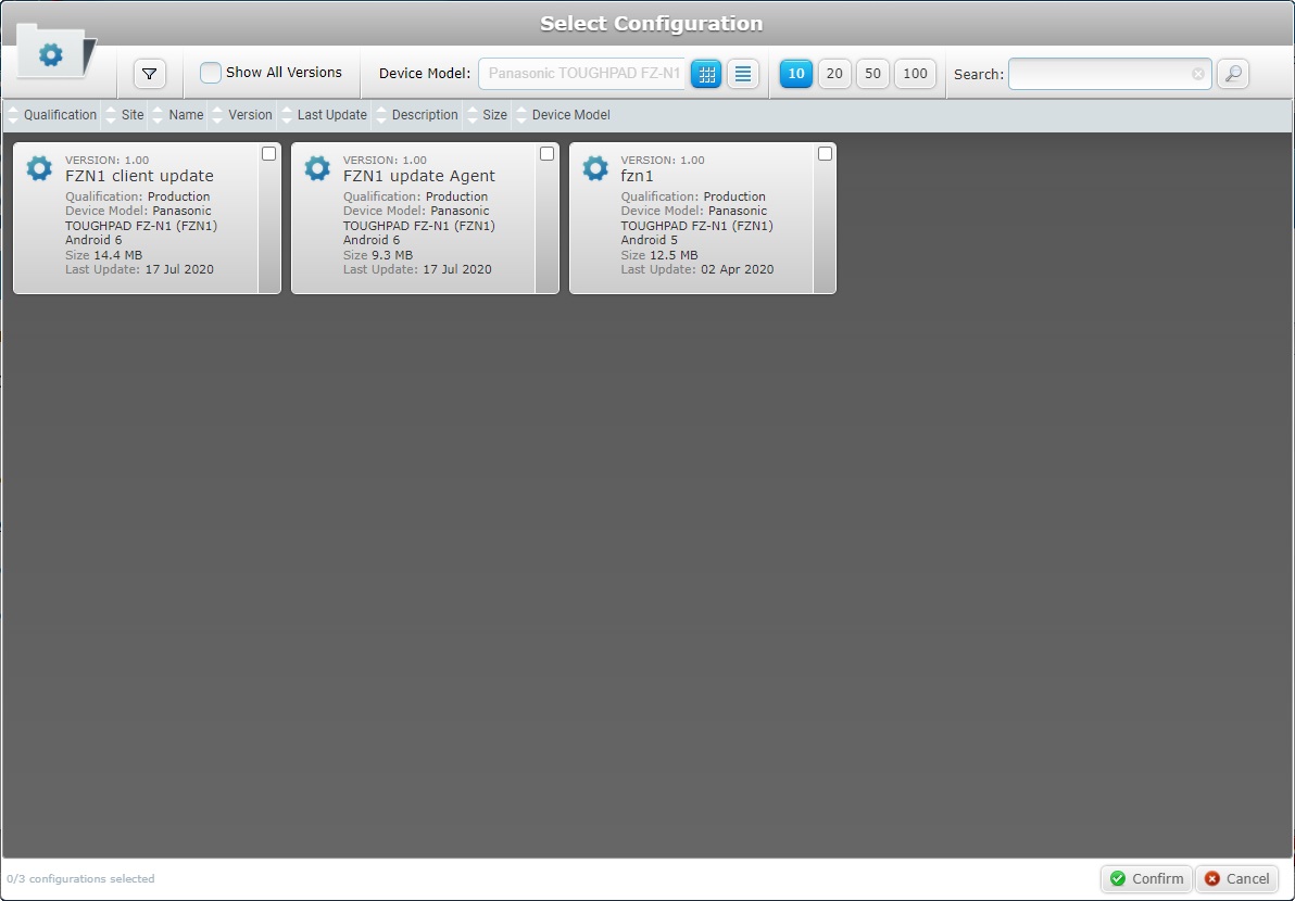 Select a Configuration Window Dev Group_Site