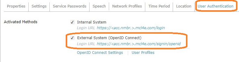 Authentication Tab_External System URL