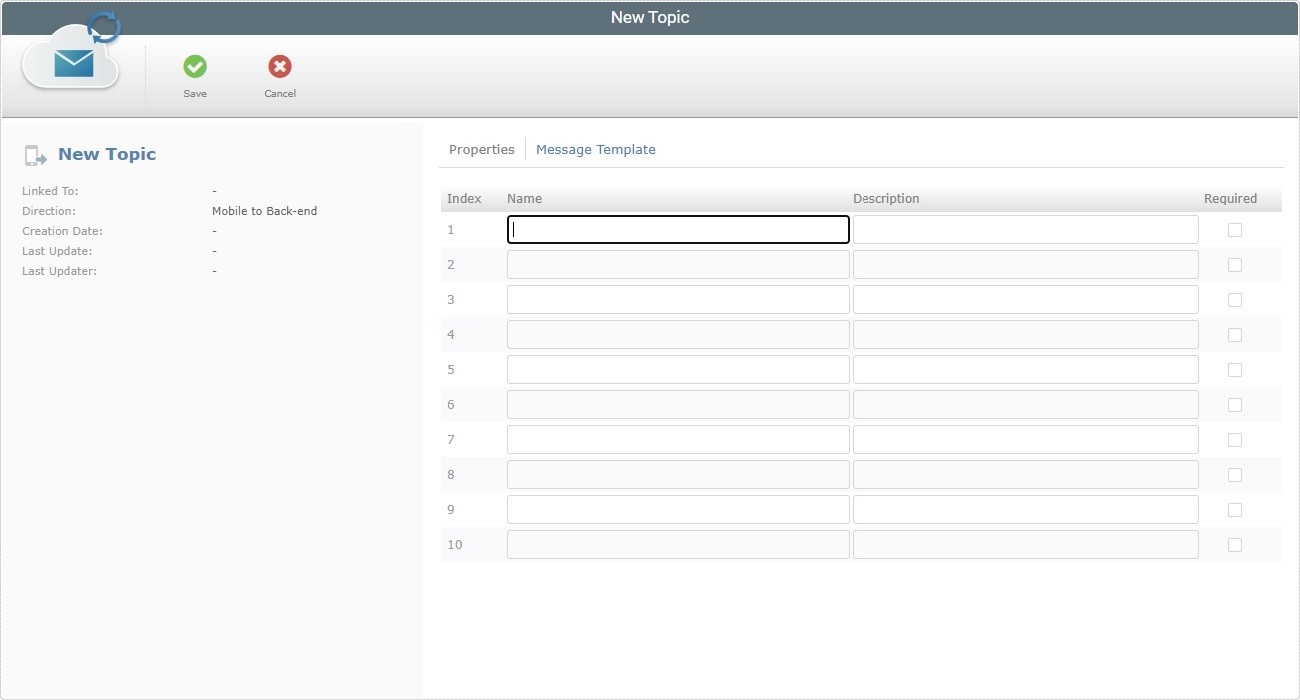 AD_Messagebox Add New Topic Page Msg Template Tab