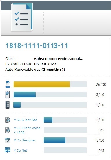 Subscription Details Left Info