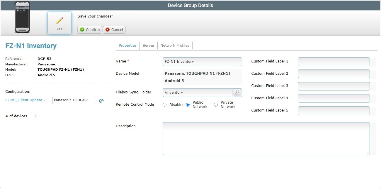 Device Group Details Page1 Edit - Ex FB