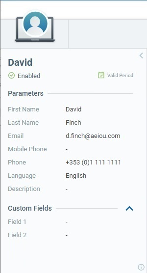 User Details Page Left Information2