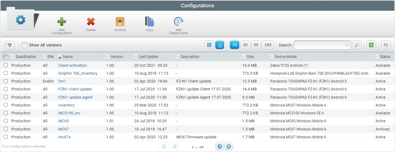 Site Configurations1