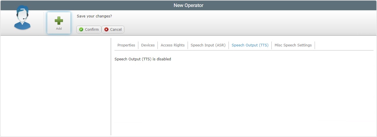 New Operator Speech In Blank Tab Edit