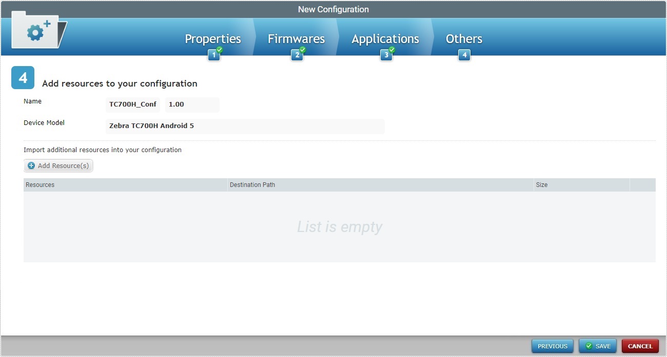 Account New Configuration Step 4