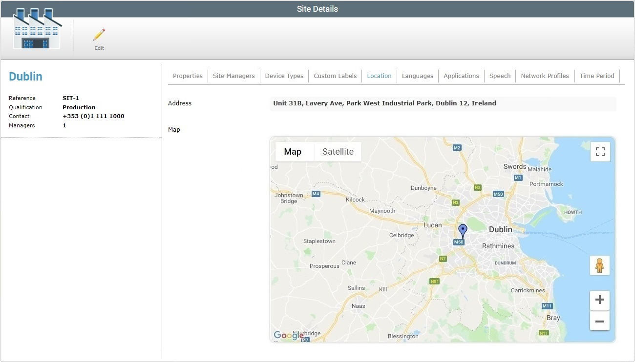 Site Details Location Tab Read1