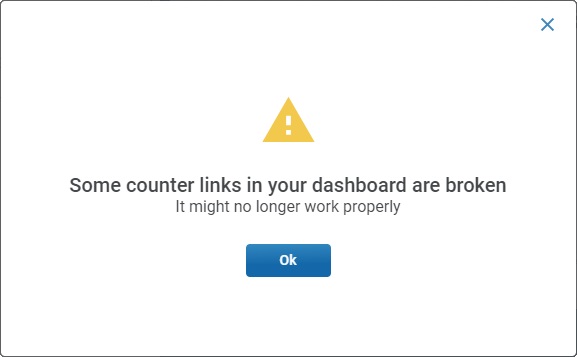 Counter Broken Link Warning MSG