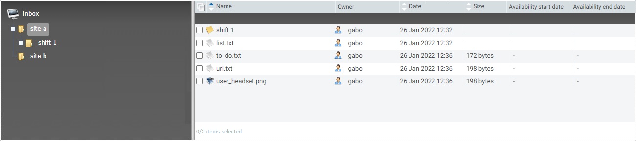 Filebox Create Folder Example1