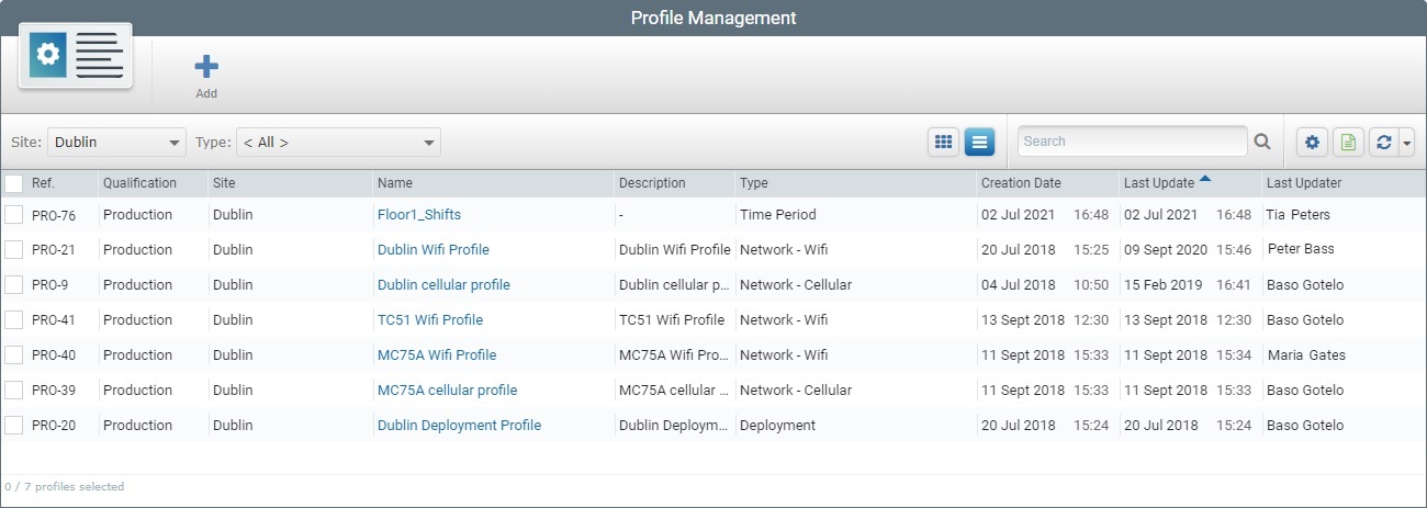 Profile Management Pageb_SD