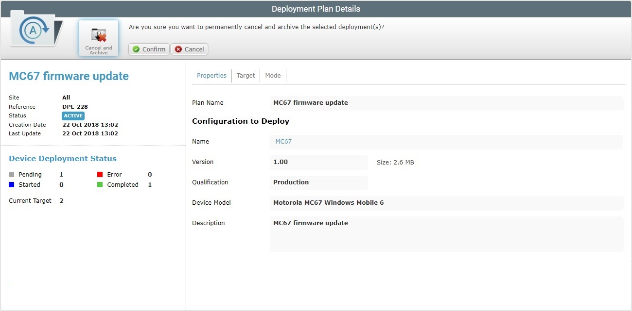Deployment Plan Details Cancel Confirmation_Account
