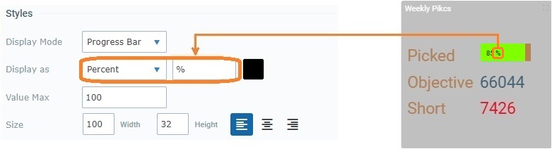 Widget Text_Display as_Percent