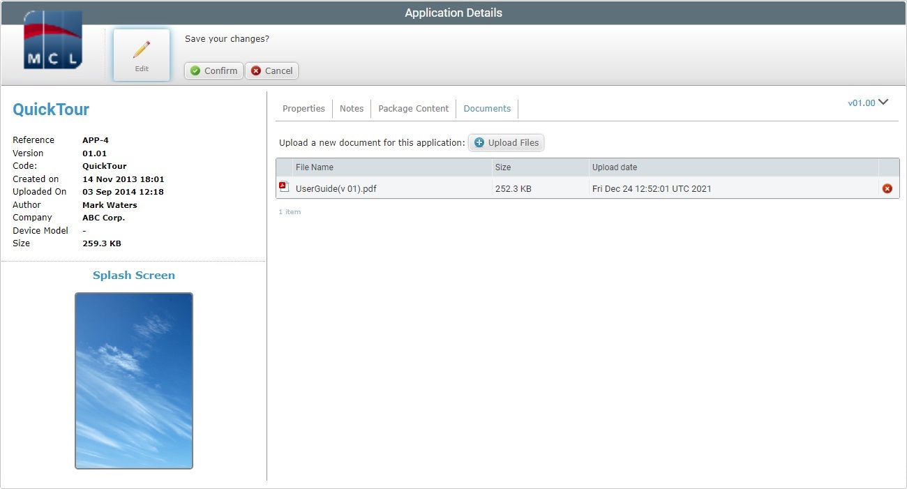 Application Details Page Documents Tab Edit Result2