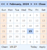 Oper. Details_Log Until_Calendar Option