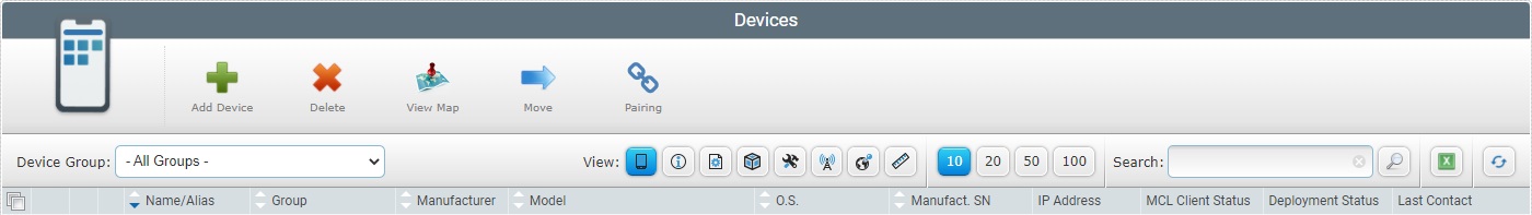 Site Devices Navigation