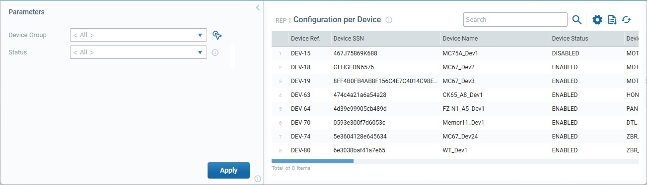 Reports Parameters_Page_Site