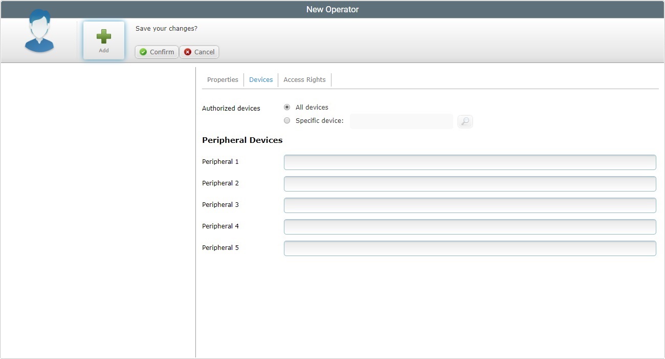 New Operator Devices Tab Edit