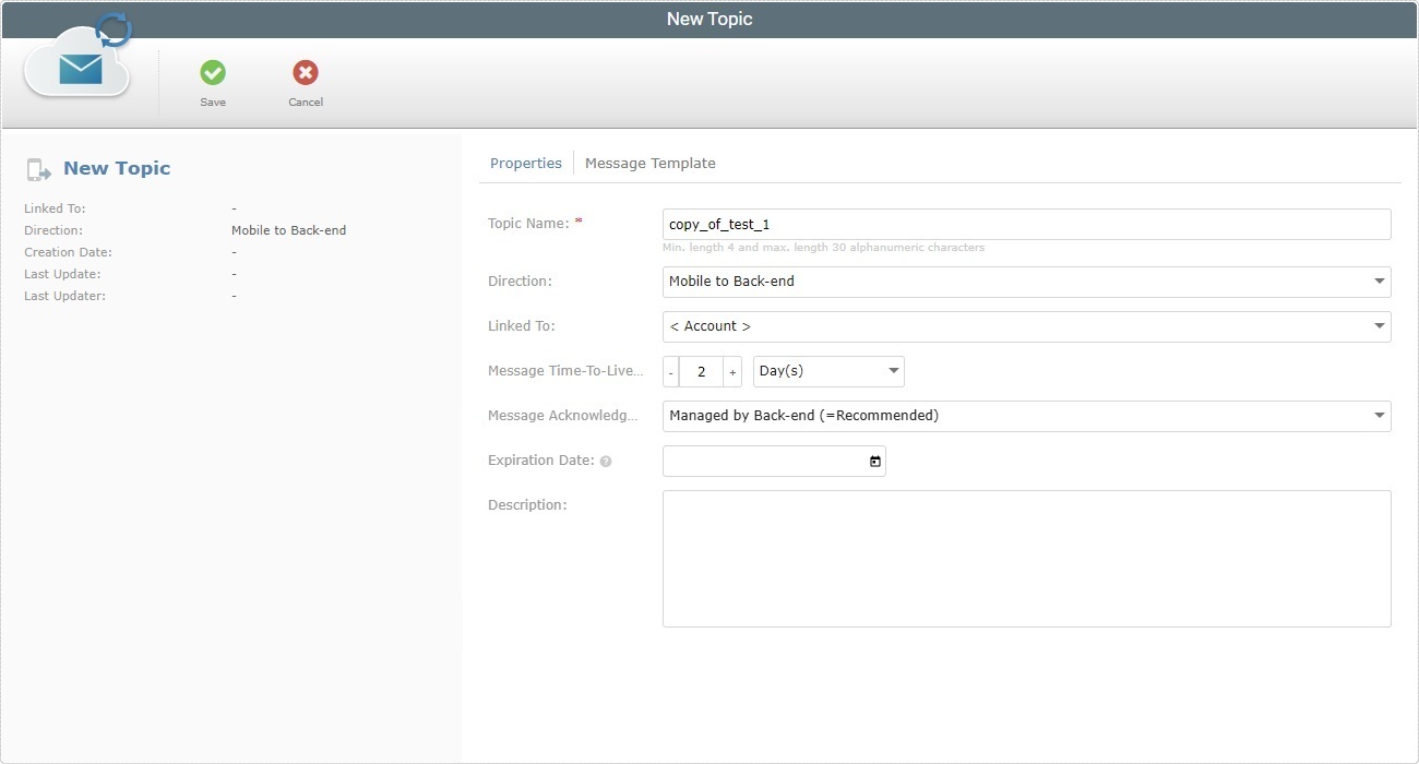 Messagebox New Topic Copy Page