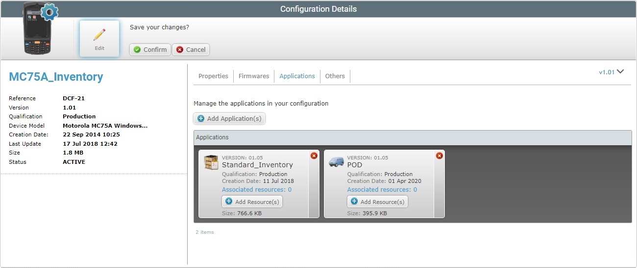 Account Configuration Details App Tab Edit