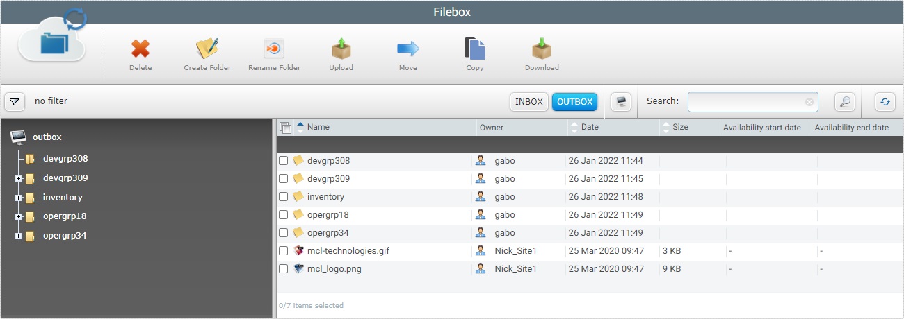 Filebox Outbox