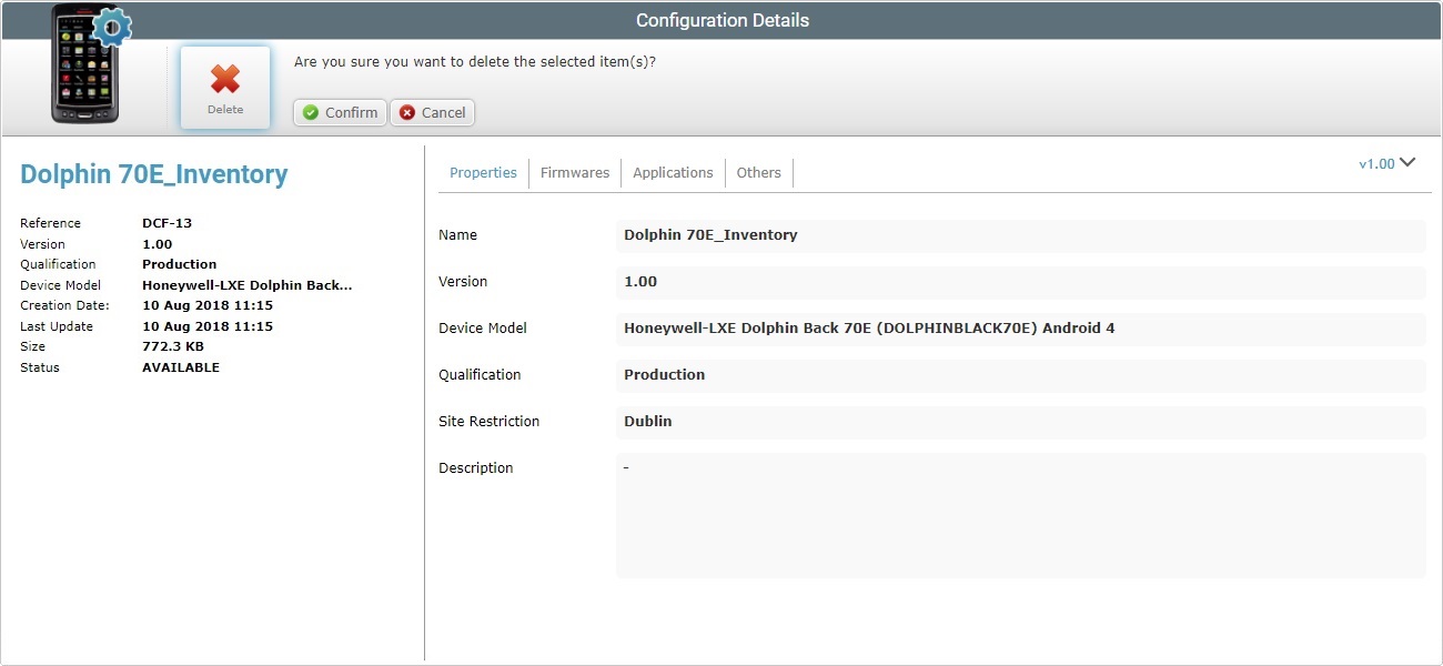 Site Configurations Delete2