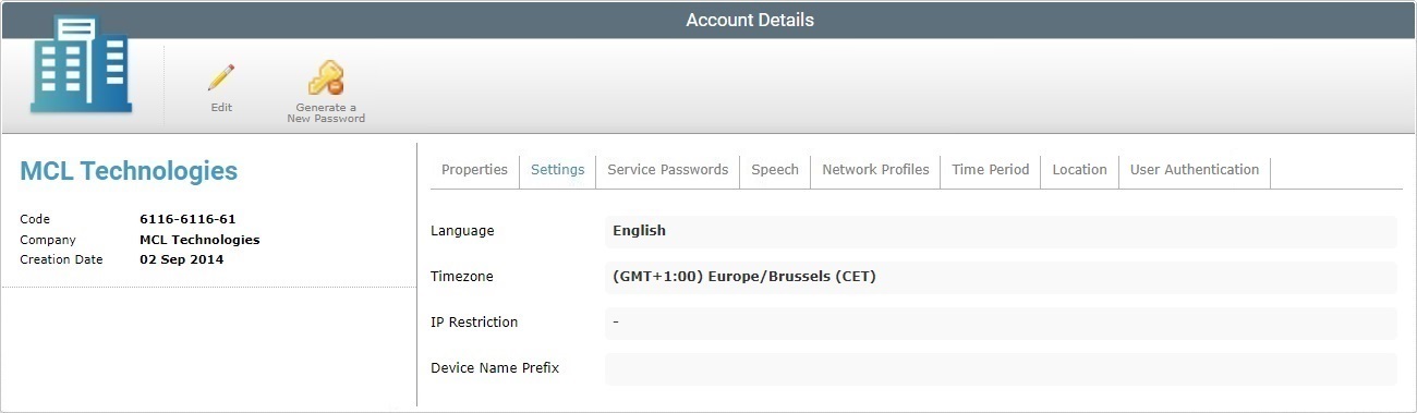 Account Details Sett Tab Read